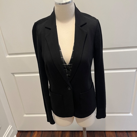 Bailey 44 Black Sweater Blazer with Attached Vest, Size S, Made in USA - Picture 2 of 8